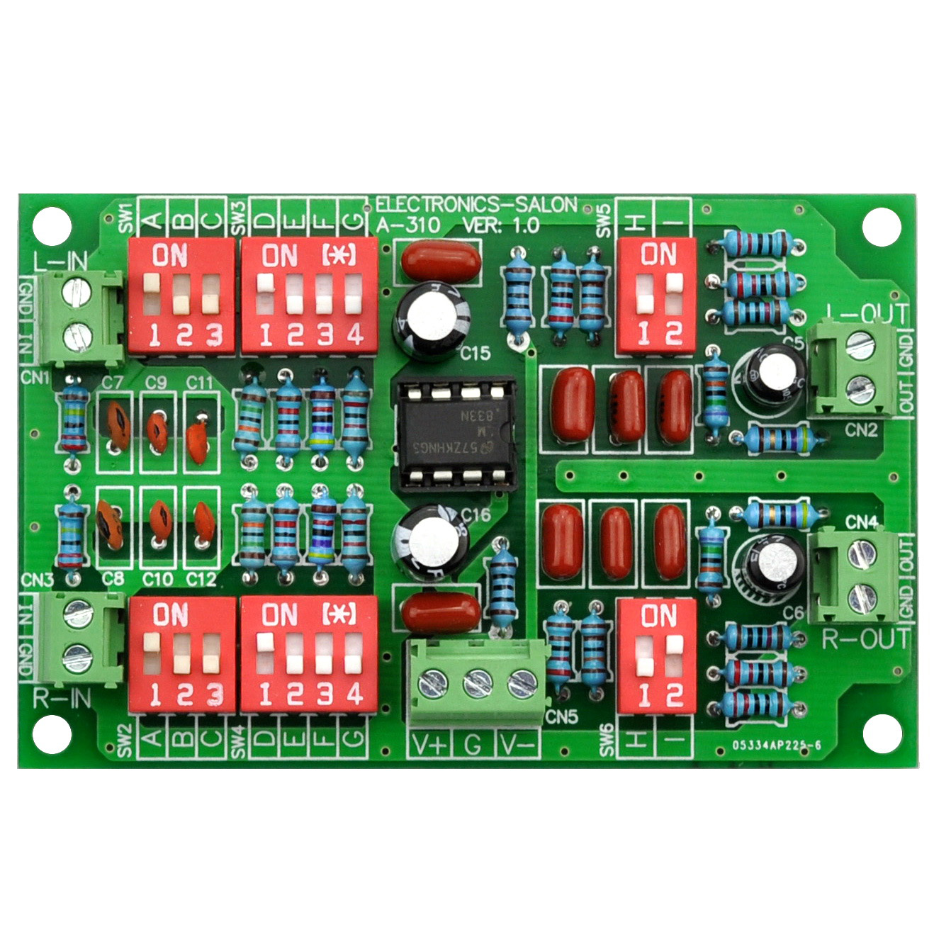 ELECTRONICSSALON Stereo Phono RIAA Preamplifier Module Board, Preamp